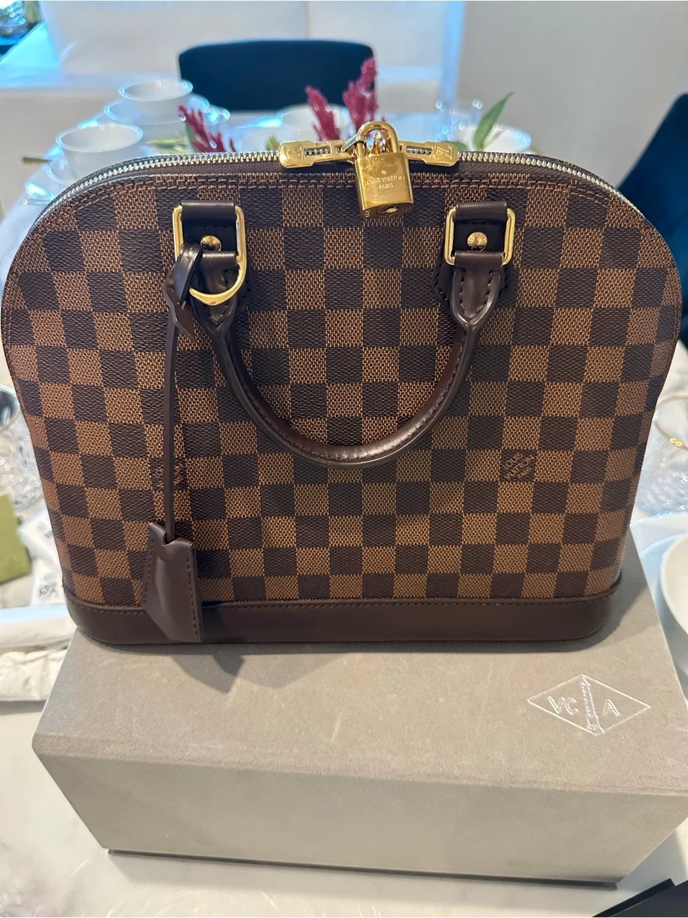 Louis Vuitton Alma PM Checkered Top-Handle Women’s Bag